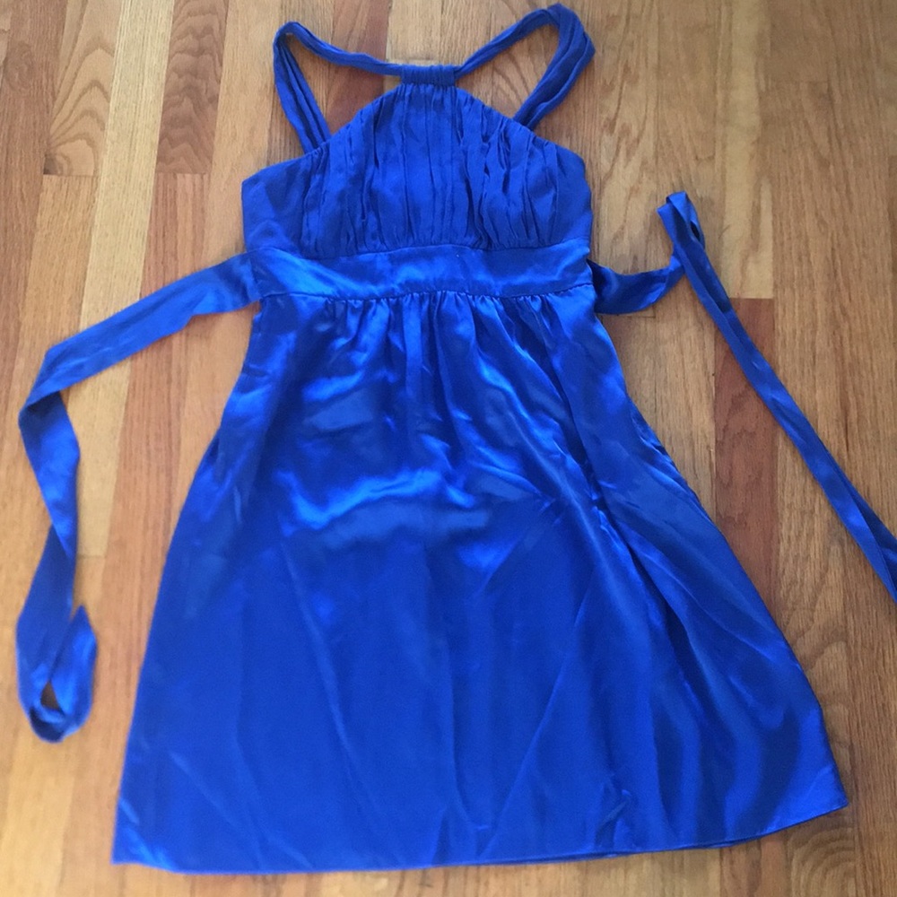 Betsey Johnson Cobalt Blue Silk Dress